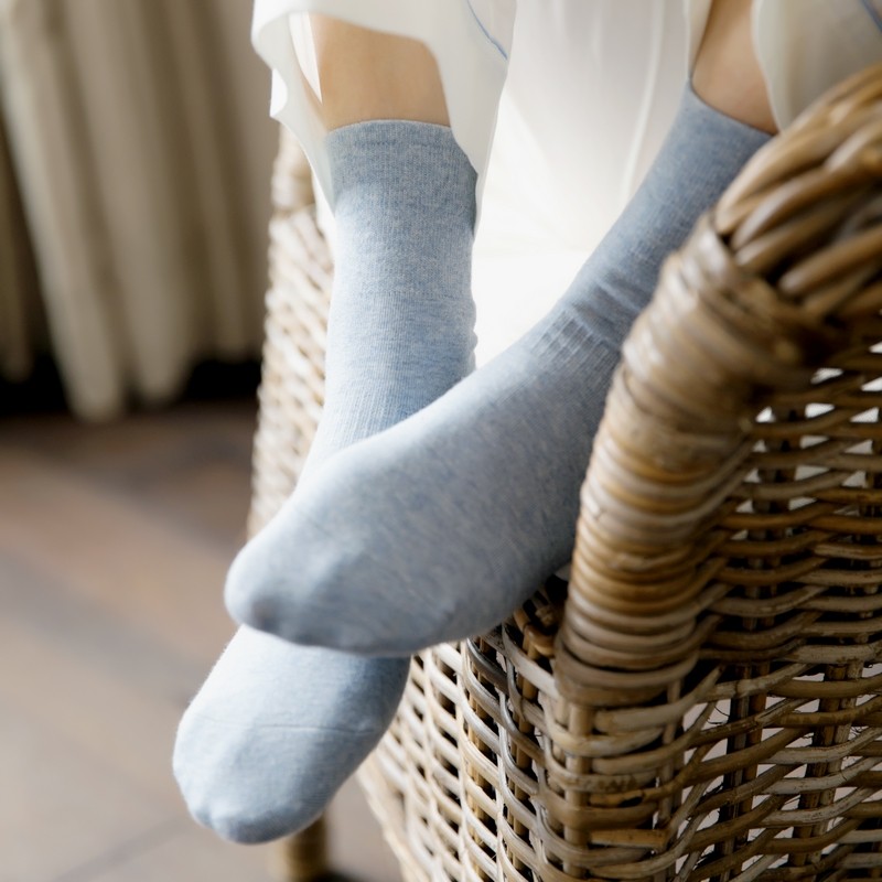 ja舒适直角袜子春秋季简约纯色