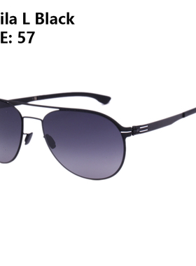 Icberlin男女驾驶型偏光太阳镜飞行员式薄钢无螺丝墨镜Attila L P