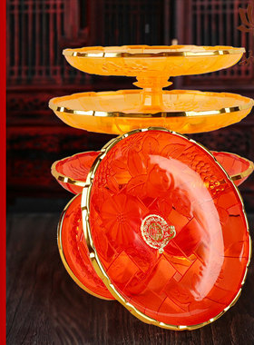 佛前贡品碟家用供果盘财神爷