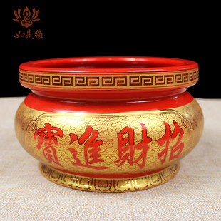 陶瓷香炉家用室内供佛供奉财神关公观音佛字焚香炉寺庙檀线香插