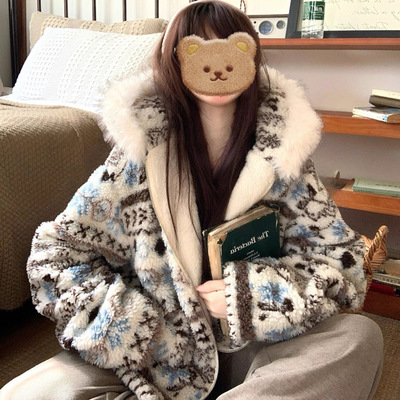 设计感2025年秋季费尔岛毛领拉链