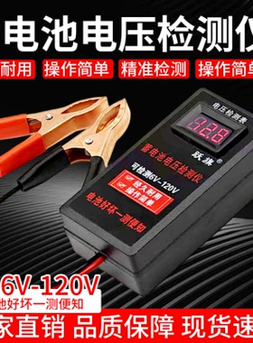 电压检测表3v-120v汽车货车电动车摩托车蓄电池电瓶检容量测量表