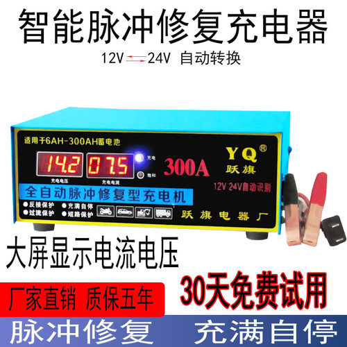 电瓶充电器充满自停跃旗