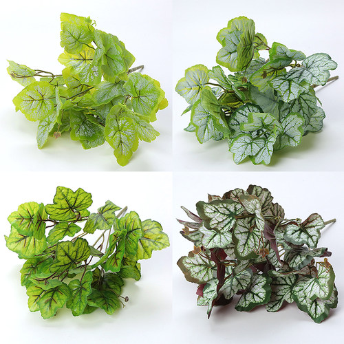 仿真植物墙绿植墙装饰叶子矾根