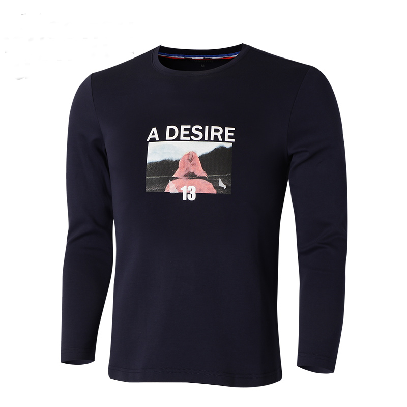 埃森图潮牌棉质运动休闲长袖t