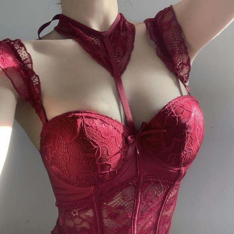 网红ins捆绑束缚钢圈女仆绑带