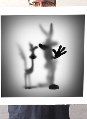 Wahtshisname版画消失的BB鸟和歪心狼Gone roadrunner and coyote