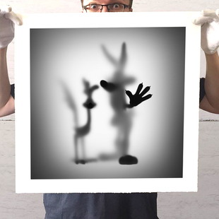 Wahtshisname版画消失的BB鸟和歪心狼Gone roadrunner and coyote