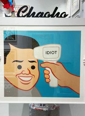 Joan Cornella版画 霍安科内拉温度计讽刺装饰画 美式ins潮流挂画