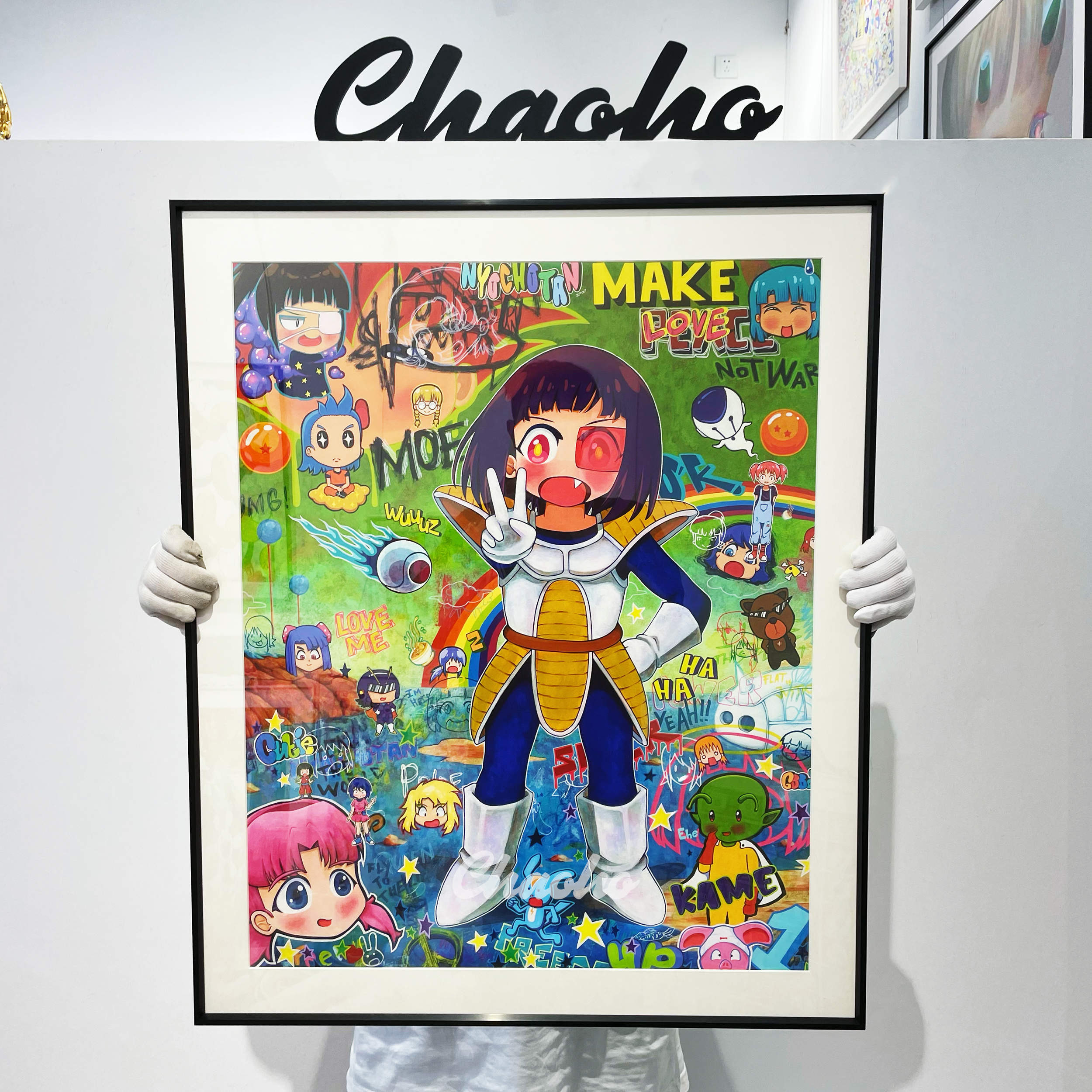 纽扣丹卧室装饰画赛亚人七龙珠画