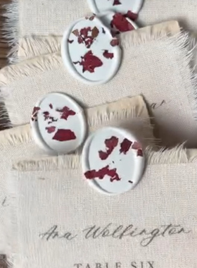 ins定制文字布艺毛边纸婚礼酒店宾客席位卡名卡座位卡宴会名牌