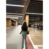 四面弹高腰百搭显瘦复古微喇牛仔裤 CHANGE 丸美腰臀比 MISS