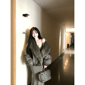 复古大翻毛领短款 保暖羽绒服 CHANGE 80%鸭绒 雪国来信 MISS