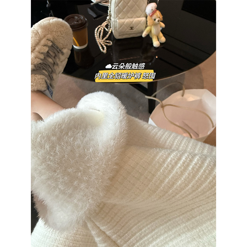 MISSCHANGE加厚加绒休闲裤