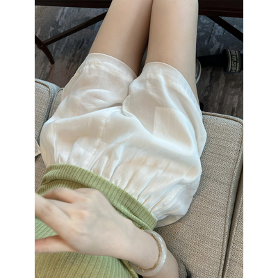 MISSCHANGE天丝松紧腰短裤