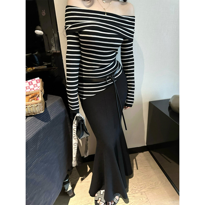 2025“S”曲线高腰鱼尾包臀裙