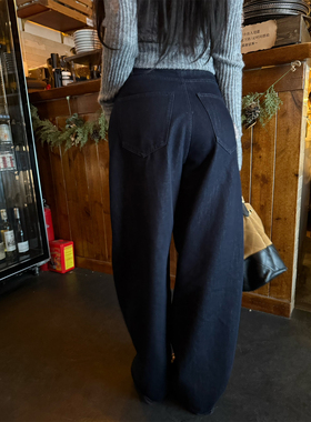 【长腿加分项】MISS CHANGE/天丝棉垂感拖地大阔腿宽松长牛仔裤