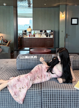 MISS CHANGE【蝴蝶少女】板型超好定染蝴蝶网纱包臀吊带鱼尾长裙