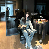 多次洗水定染重工三角露腰牛仔外套 CHANGE 牛仔计划 MISS