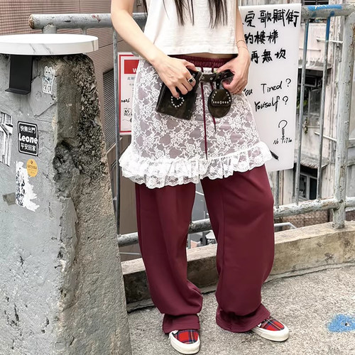 春季新款韩系蕾丝屁帘半身裙