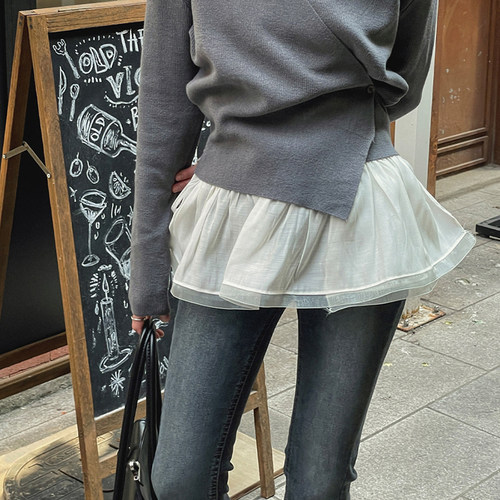 AKHG短裙A字韩版蓬蓬裙帘半身裙