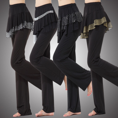 2025新款广场舞裤亮带跳舞蹈长裤
