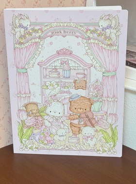 Pink berry原创兔熊音乐会A4资料册合同文件夹收纳学生试卷资料册