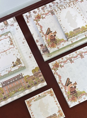 Pink berry原创设计法式花园系列可撕双面120gB5A5B6便签本留言本