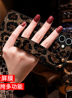 适用三星S24手机壳新款S25手机壳斜挎肩背挂脖绳s23保护套Note20腕带支架S22plus壳s20+欧美风女S21ultra外壳