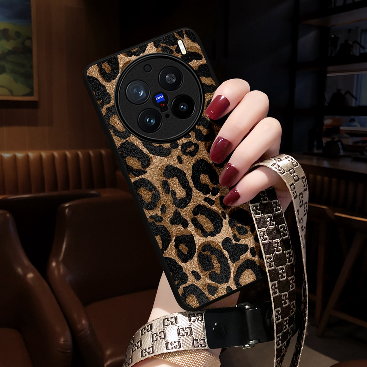 适用vivox200手机壳复古豹纹新款