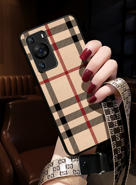 适用华为p60pro手机壳Pura80Ultra手机壳p40pro保护套p50pro手机壳P60art商务P30高档商务男女Pura70外挂绳+