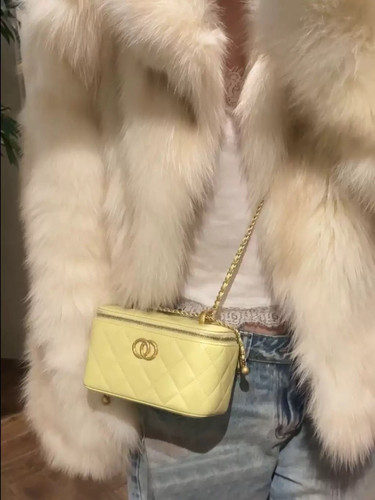 小香风25S双金球盒子包高级感露思同款化妆包手提单肩斜挎手机包