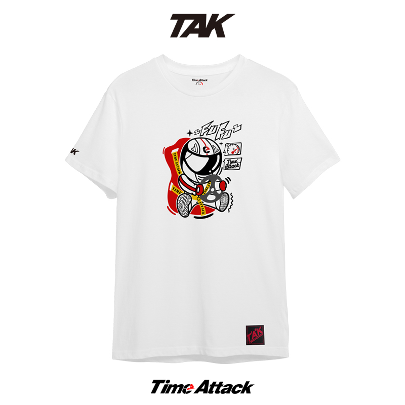 时间竞速卡通纯棉T恤潮流情侣款