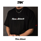 重磅纯棉宽松TAK圈速赛T恤新款 TimeAttack时间竞速LOGO短袖 美式