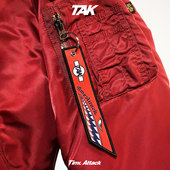 TIMEATTACK狗斗挂件飞虎队刺绣钥匙扣鲨鱼头飘带P 40战斗机钥匙扣