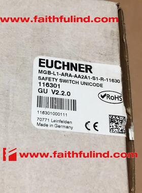 Euchner 116301 安士能安全开关 MGB-L1-ARA-AA2A1-S1-R-116301