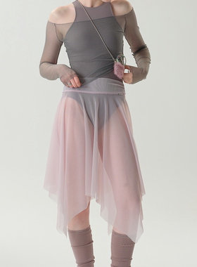 Ssiissuu芭蕾舞蹈网纱训练半身花苞tutu长裙瑜伽运动透气2006