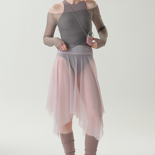 Ssiissuu芭蕾舞蹈网纱训练半身花苞tutu长裙瑜伽运动透气2006