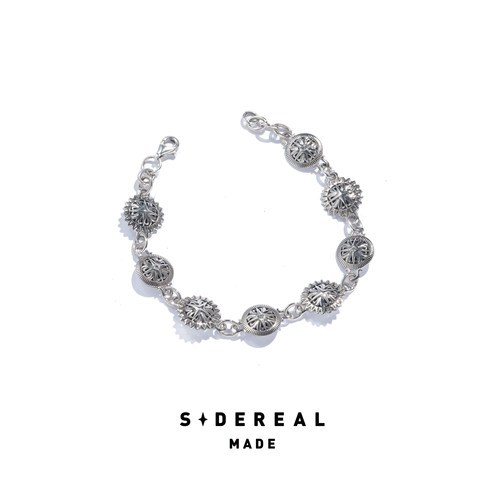 siderealmade十字星四叶草银手链