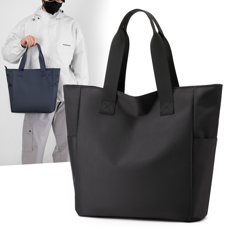 男包商务休闲手提包2025大容量尼龙牛津布通勤单肩包电脑包公文包