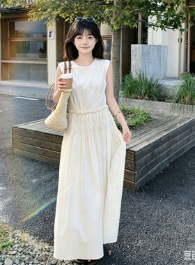 现货夏新款简约日式无袖时尚感背心裙B130-51812-P135-K218
