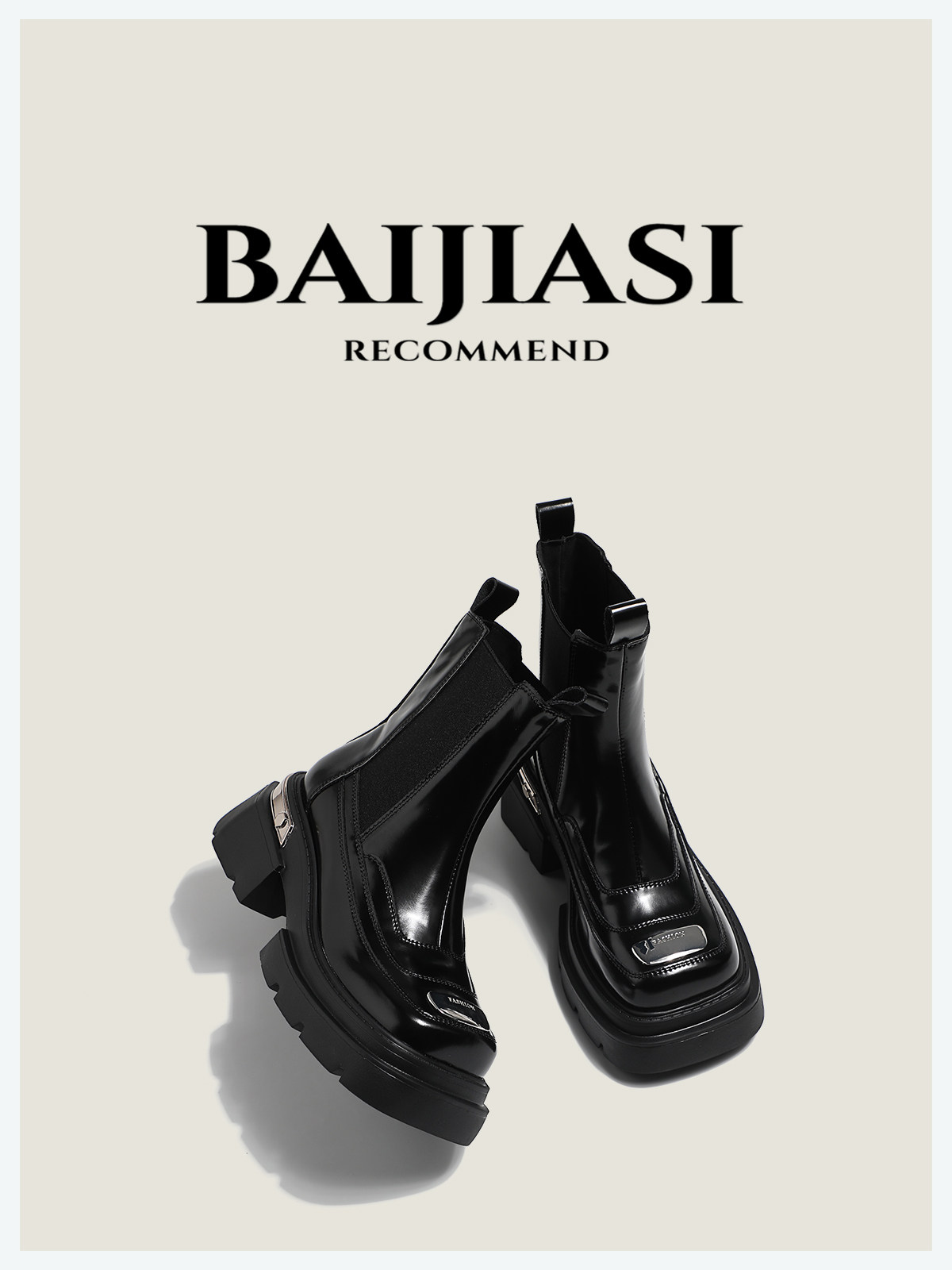 여성용 굴뚝 부츠 2024 여성용 새 플랫폼 두꺼운 밑창 마틴 부츠 영국 스타일  가죽 짧은 부츠 여성용 인기 첼시 부츠