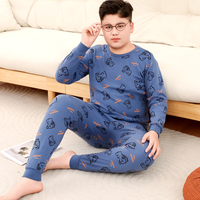 胖男童内衣套装纯棉秋衣秋裤青年
