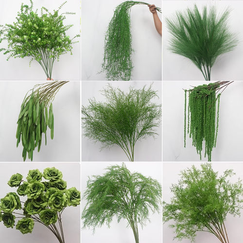 新款单枝绿植花材仿真花