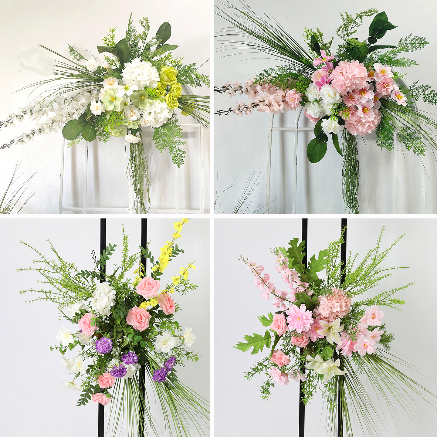 婚庆仿真花束玫瑰尤加利森系