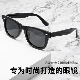 欧版 复古偏光太阳镜潮金属铰链米钉墨镜驾驶防紫外线眼镜 2140经典