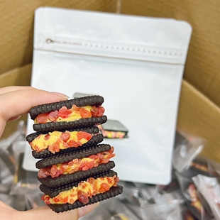 潮彭陈|可可啵啵奶酥夹心饼干芝士草莓 芒果西柚 蔓越莓味大铁盒