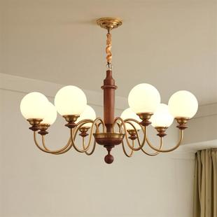 名狮照明包安装客厅吊灯美式简约中古风格餐厅大厅主吊灯卧室灯具