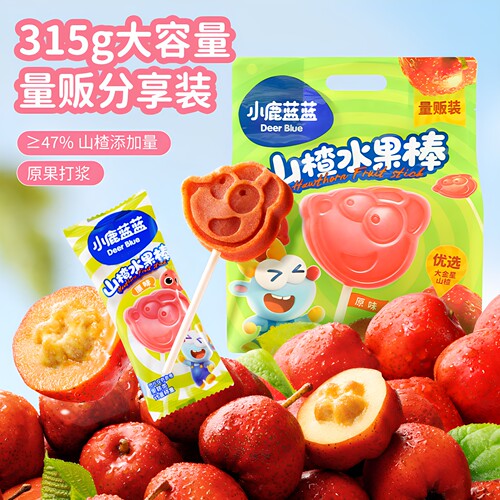 小鹿蓝蓝/30支量贩装/山楂水果棒