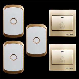 无线门铃 交流遥控门铃 86型面板 大板 2拖5 拖6 拖8免电线呼叫器